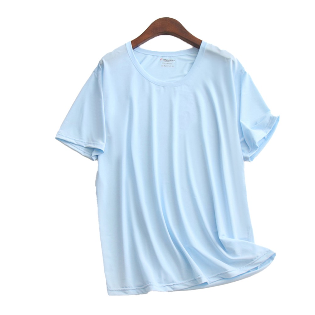 Ice Silk Quick Drying Men's Short Sleeve Shirt Perfect for Workouts and Sports - Picture 15 of 30