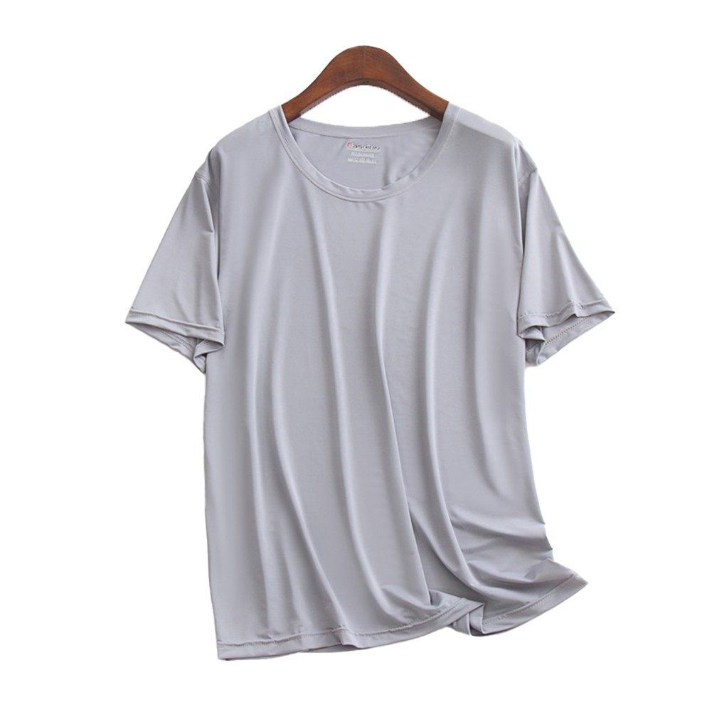 Ice Silk Quick Drying Men's Short Sleeve Shirt Perfect for Workouts and Sports - Picture 19 of 30