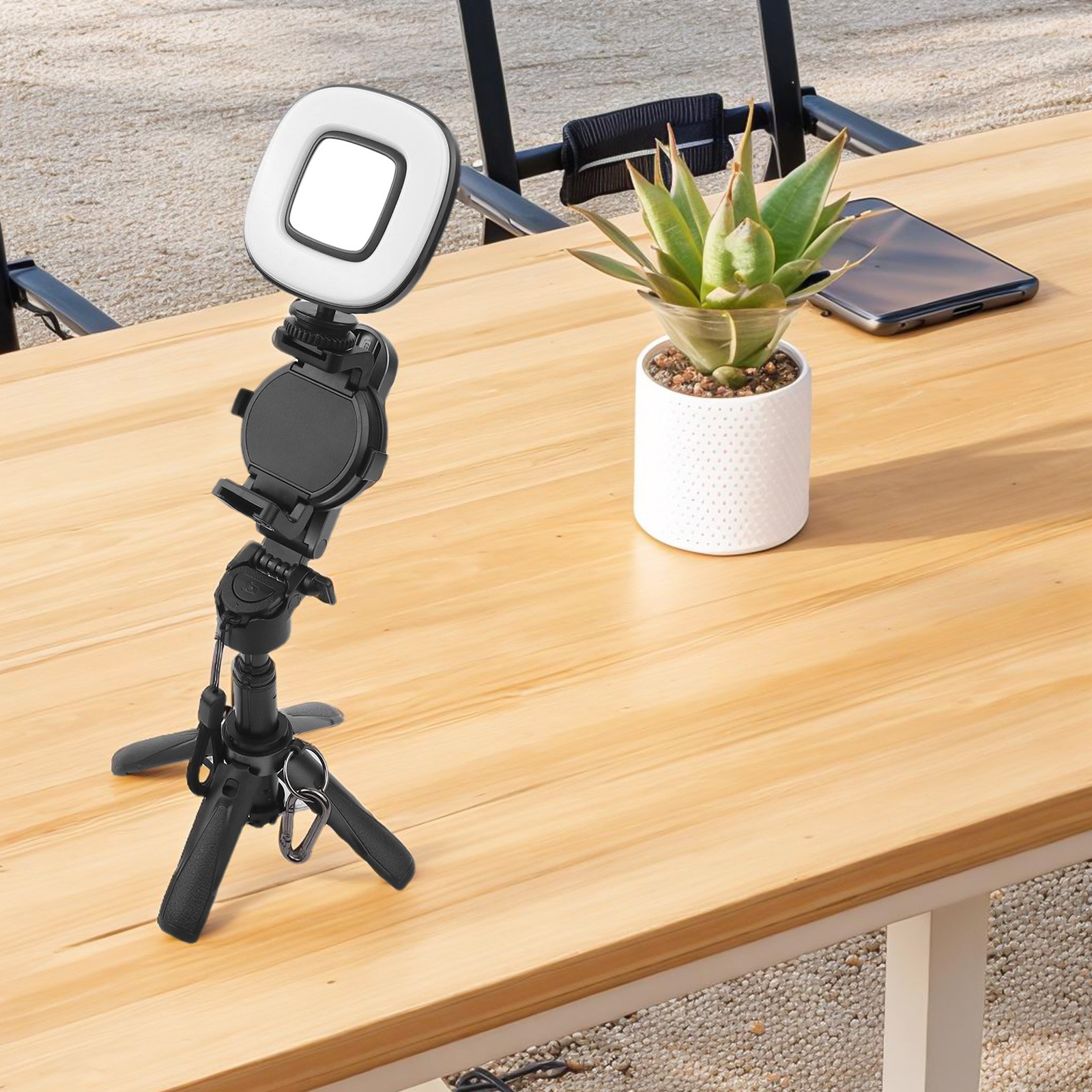 Portable Tripod for Selfies with Remote and Adjustable Length Features - Picture 23 of 33