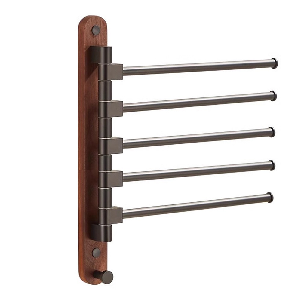 Sleek Wooden Wall Mount Towel Rack with Rotating Arms for vente Easy Access to Towels