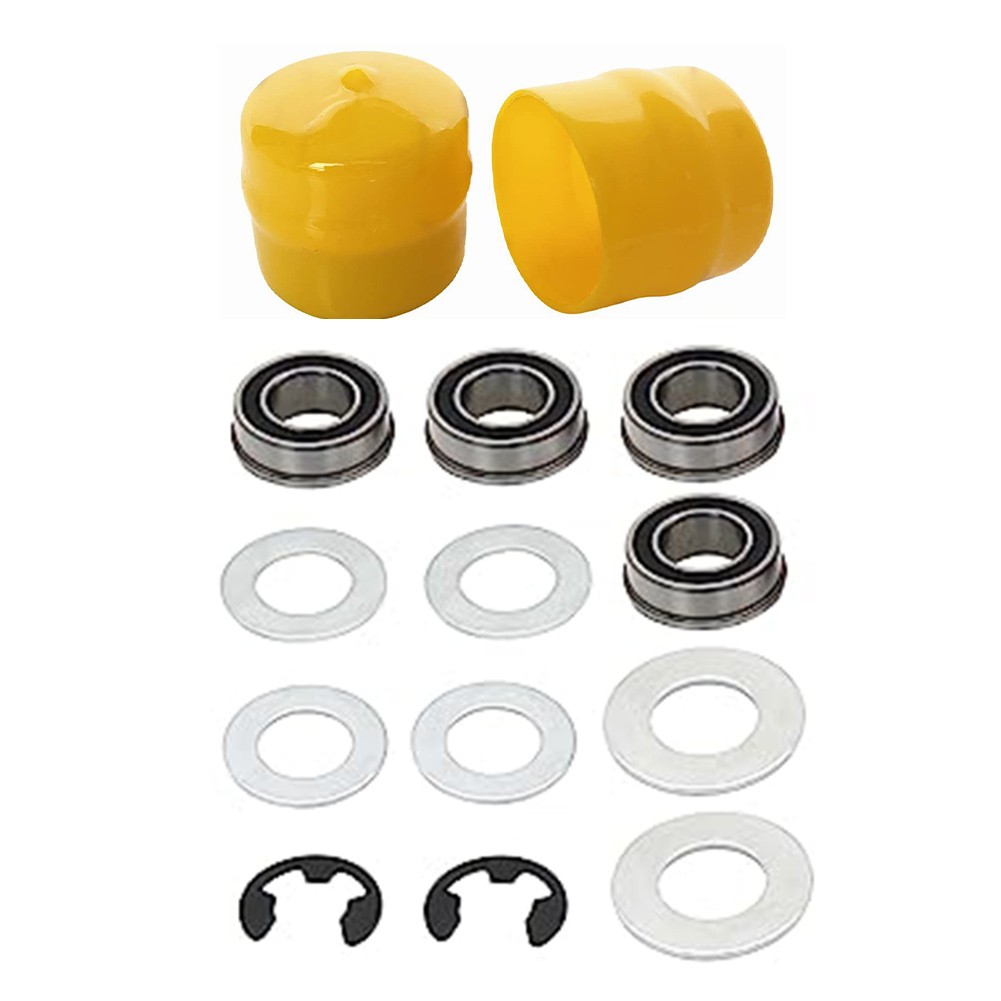 Front Wheel Bushing to Bearing Upgrade Kit Compatible with Multiple Lawn Mowers