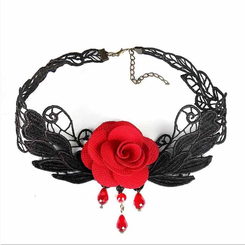 Intricate Black Lace Necklace Lightweight Chain for Casual and Formal Wear - Picture 15 of 19
