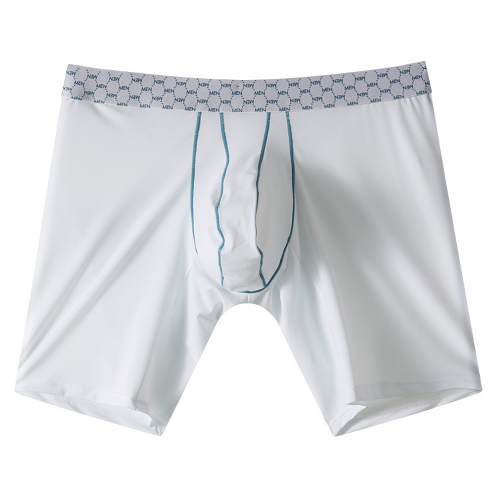 Mens Ice Silk Mid Length Underwear Casual Sports Pants for All Seasons