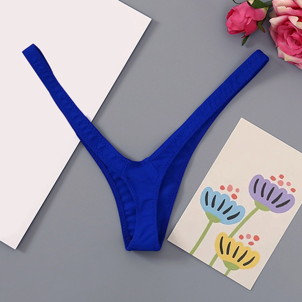 Stylish Solid Color Womens TBack Underwear Low Rise Silky Material 8 Colors - Picture 11 of 12