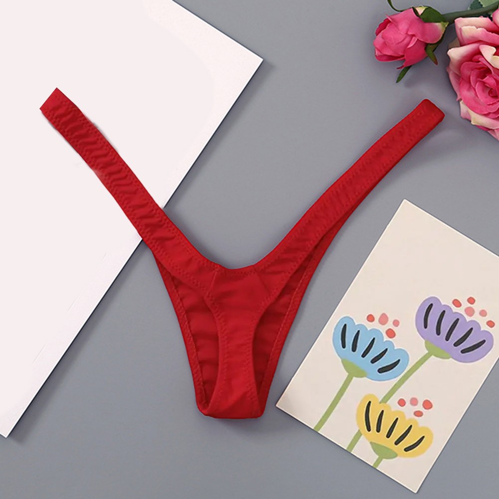 Stylish Solid Color Womens TBack Underwear Low Rise Silky Material 8 Colors - Picture 7 of 12