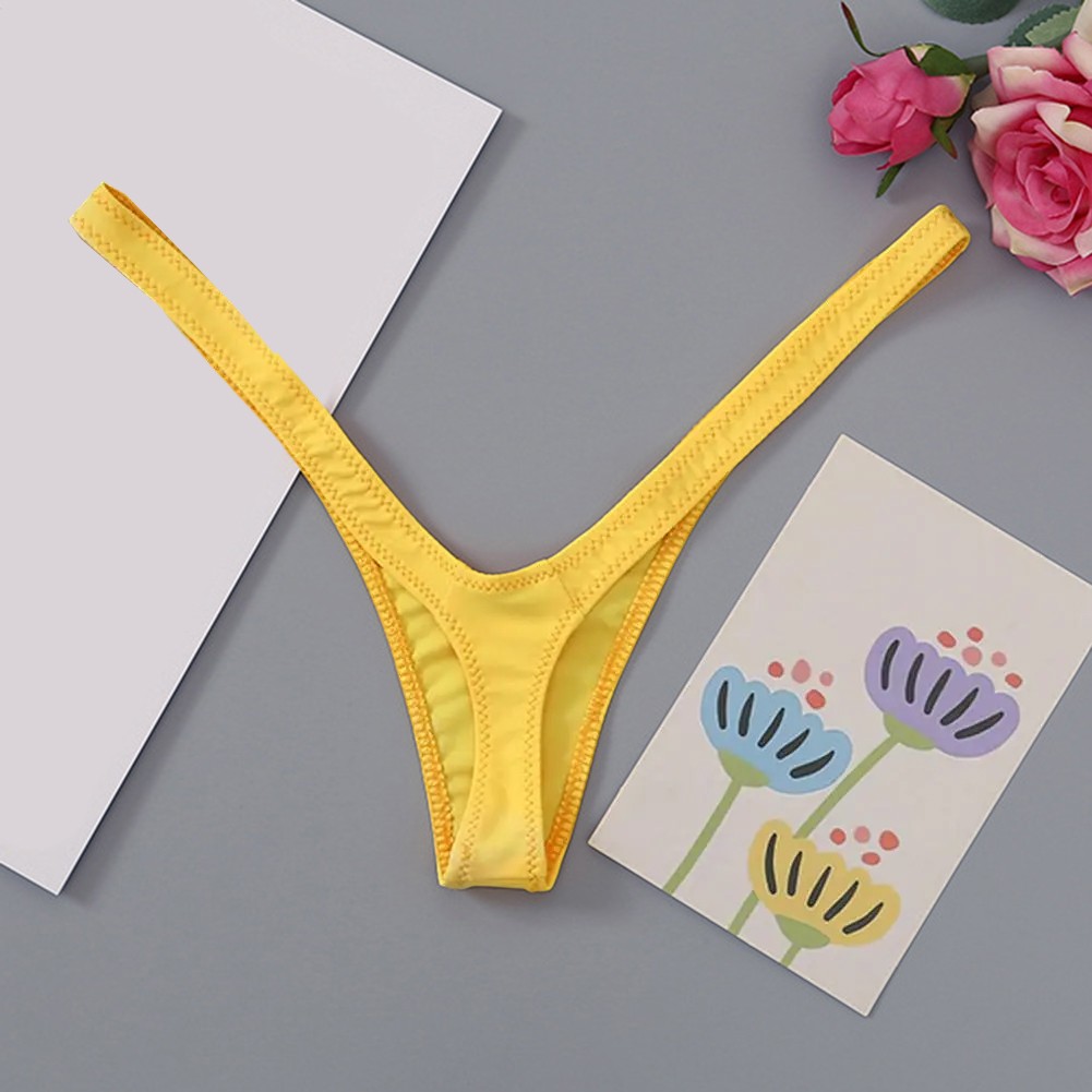 Stylish Solid Color Womens TBack Underwear Low Rise Silky Material 8 Colors - Picture 9 of 12