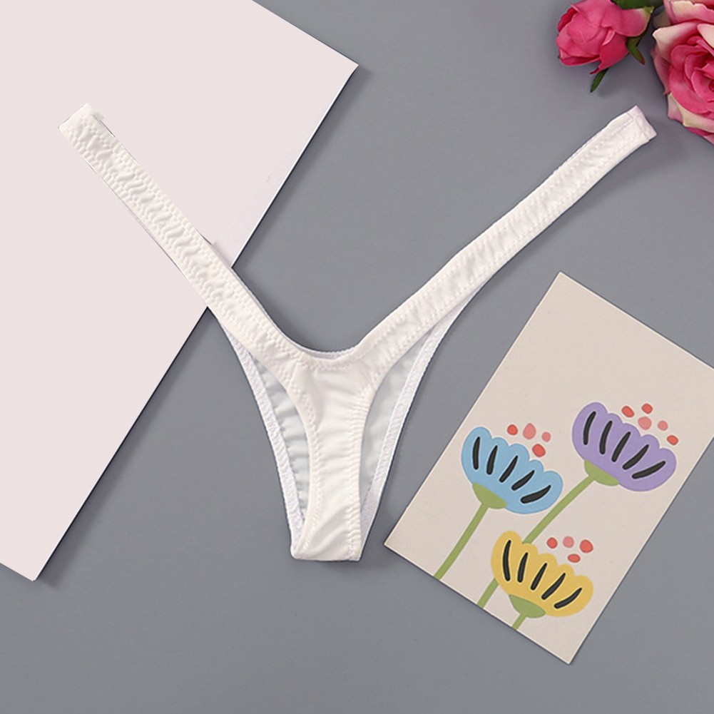 Stylish Solid Color Womens TBack Underwear Low Rise Silky Material 8 Colors - Picture 6 of 12