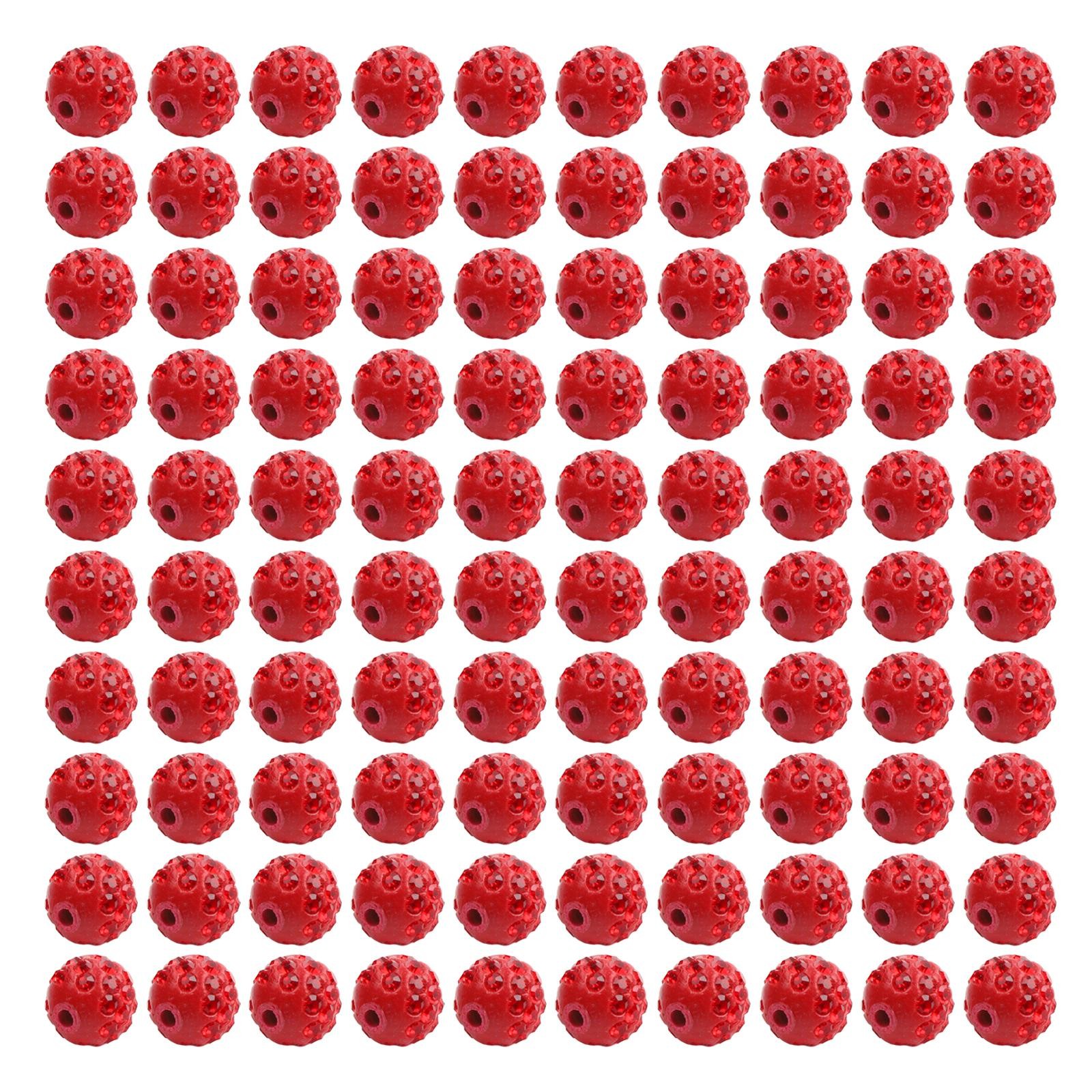 Value Pack Pave Disco Ball Beads Polymer Clay Rhinestone Beads 100 pcs - Picture 36 of 44