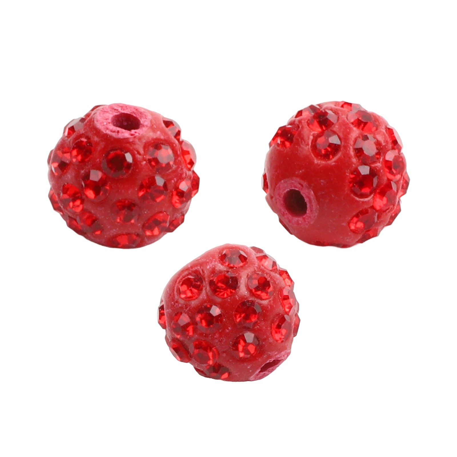 Value Pack Pave Disco Ball Beads Polymer Clay Rhinestone Beads 100 pcs - Picture 29 of 44