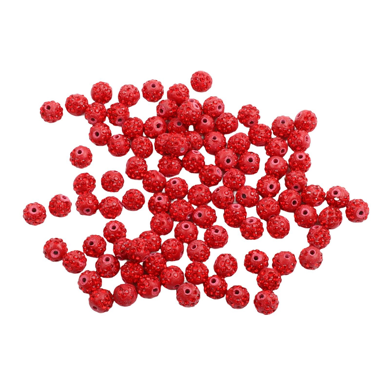 Value Pack Pave Disco Ball Beads Polymer Clay Rhinestone Beads 100 pcs - Picture 35 of 44