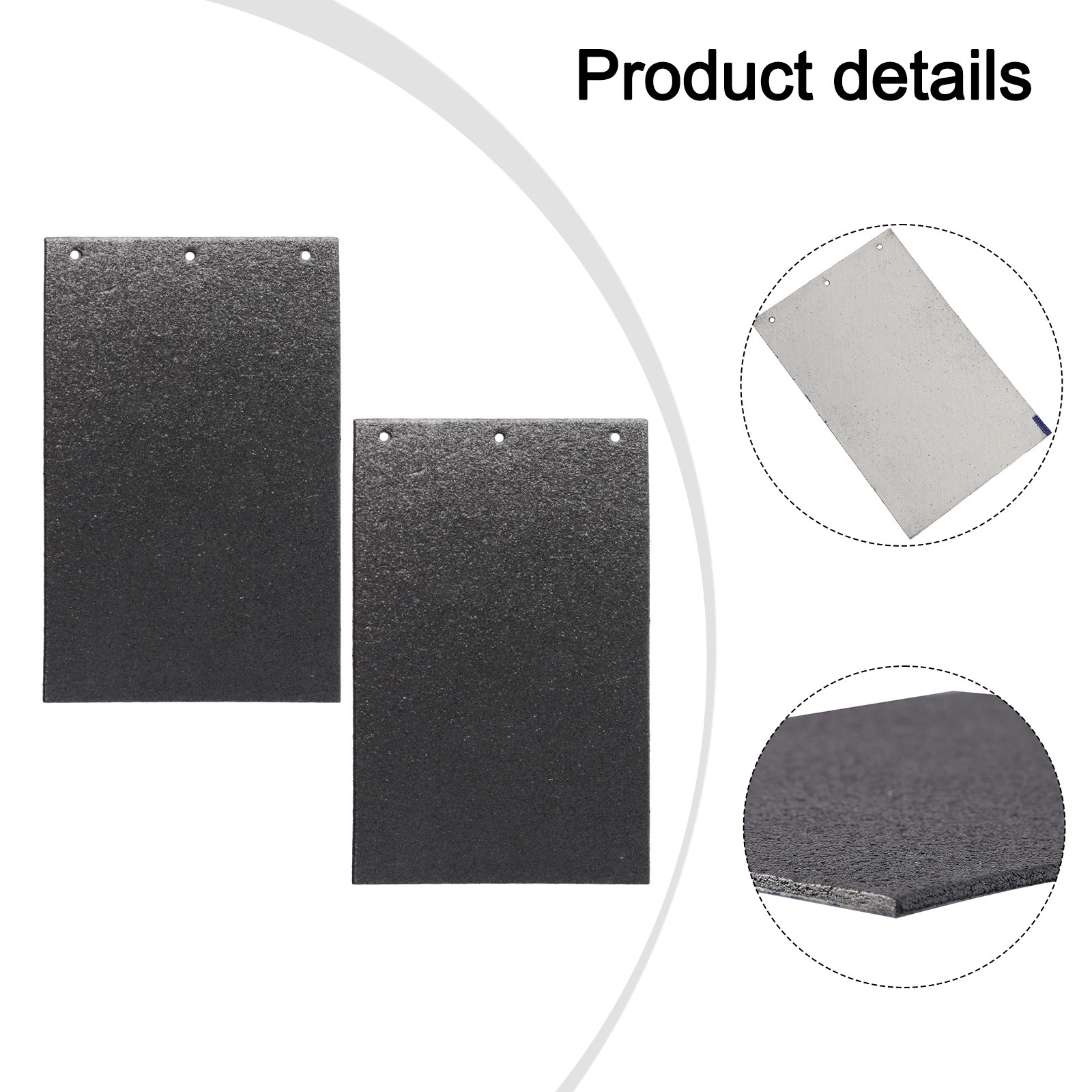 Lot De 2 Plaques De Base En Carbone Pour Ponceuses à Bande 9403, MT190, MT9 - Dimensions 170x110 Mm, 3 Trous De Fixation - Remplacement Facile
