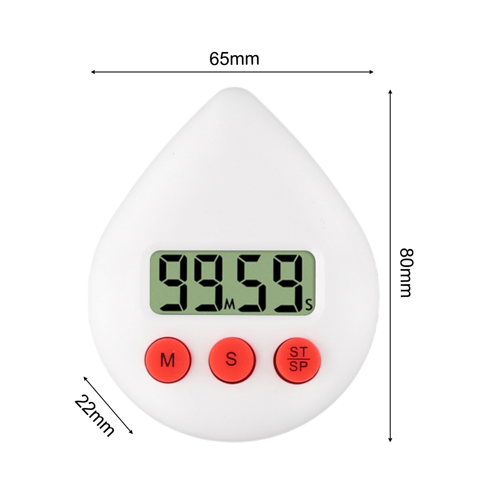 Waterproof Digital Timer for Kitchen and Bathroom with soldes Memory Function
