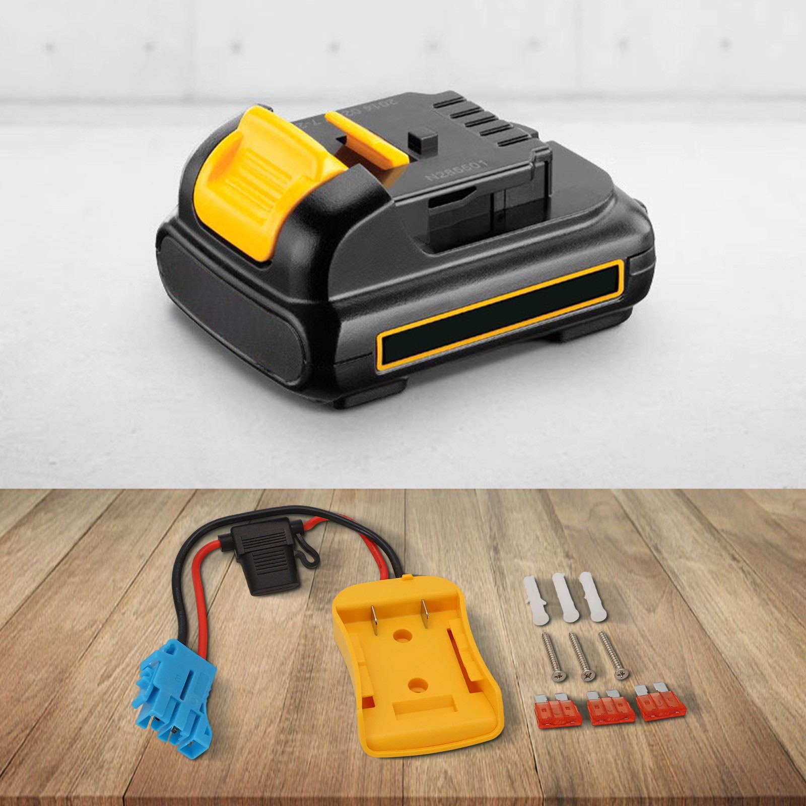 Battery Adapter for Dewalt 20V Converter with Wire Harness Connector 12AWG Wire - Picture 22 of 36