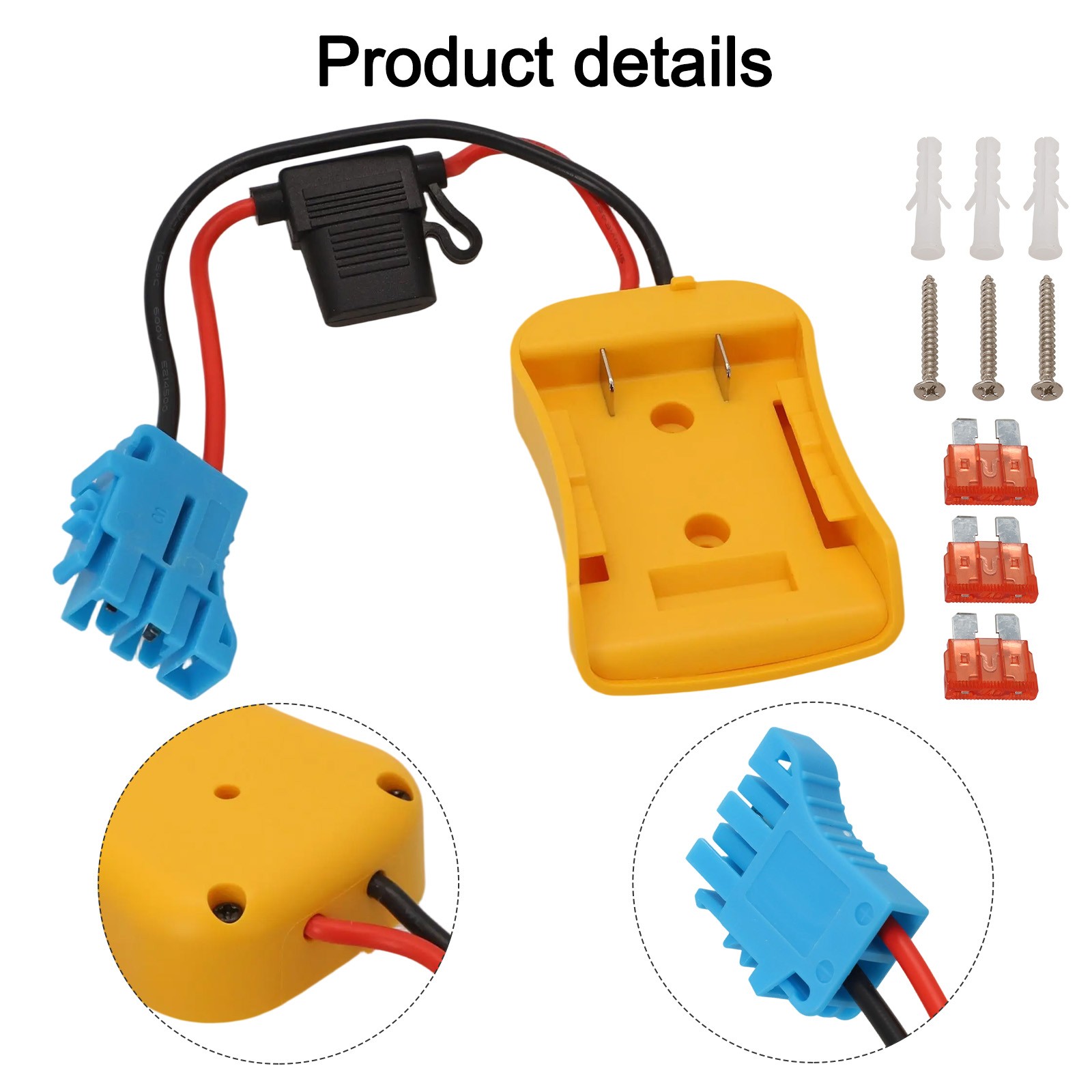 Battery Adapter for Dewalt 20V Converter with Wire Harness Connector 12AWG Wire - Picture 30 of 36