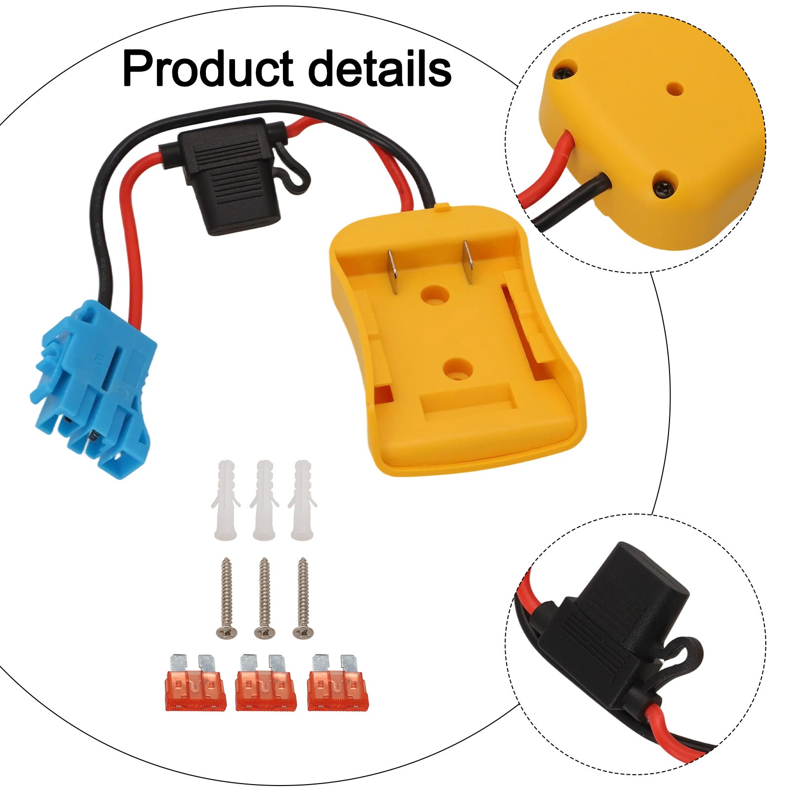 Battery Adapter for Dewalt 20V Converter with Wire Harness Connector 12AWG Wire - Picture 29 of 36