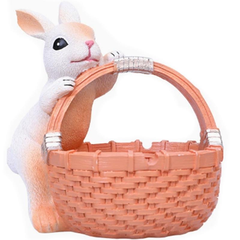 Easter Rabbit Accessories soldes for Indoor Outdoor Decor White and Orange Colors