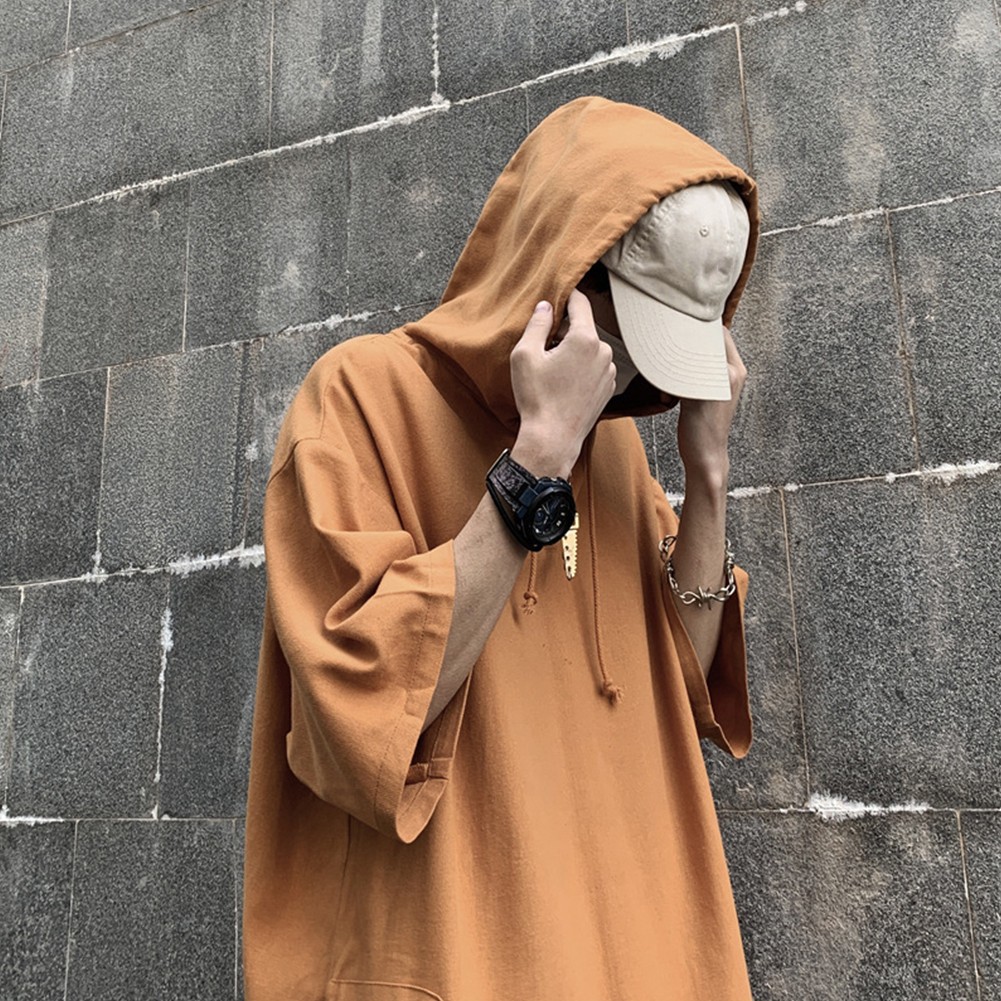 Men's Relaxed Fit Hoodie T Shirt Perfectly Suited For Urban Lifestyle Needs - Picture 16 of 48