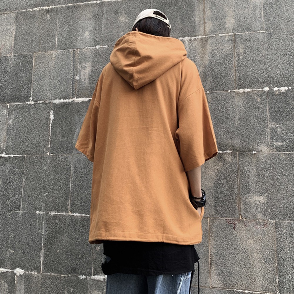 Men's Relaxed Fit Hoodie T Shirt Perfectly Suited For Urban Lifestyle Needs - Picture 17 of 48