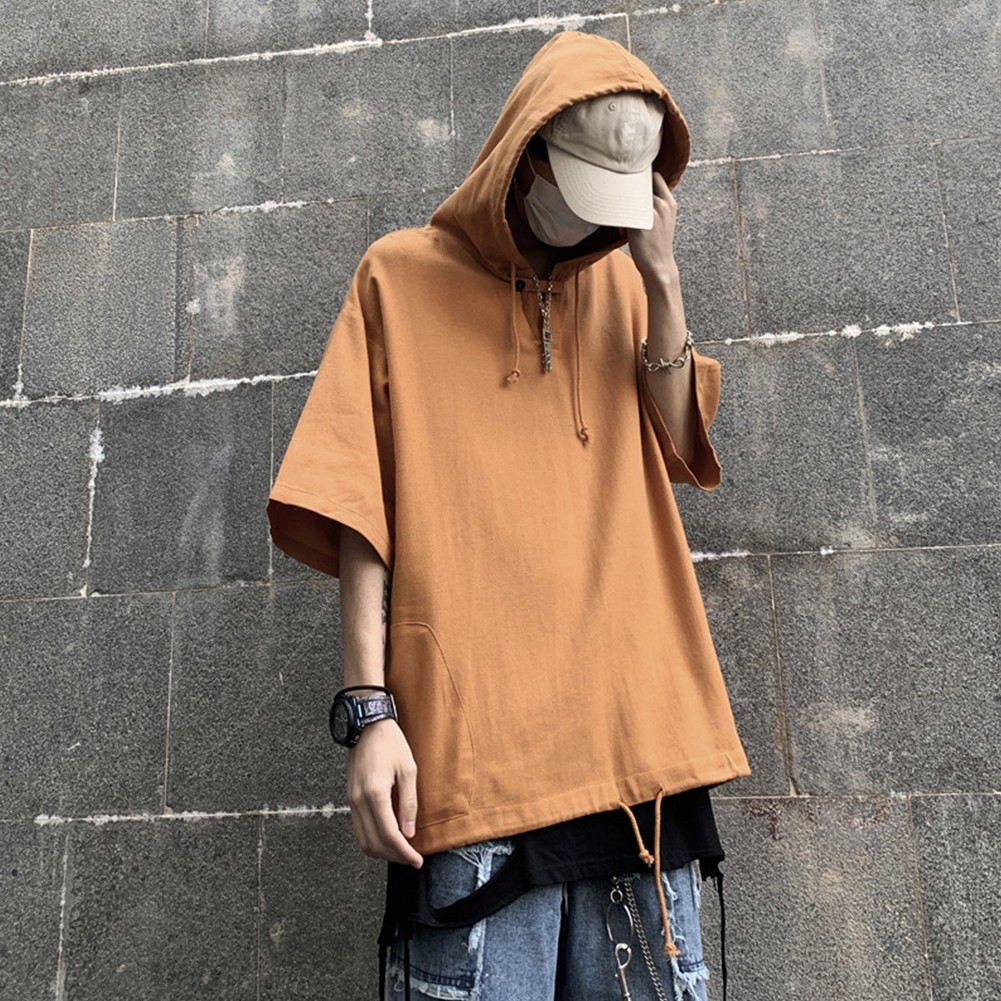 Men's Relaxed Fit Hoodie T Shirt Perfectly Suited For Urban Lifestyle Needs - Picture 18 of 48