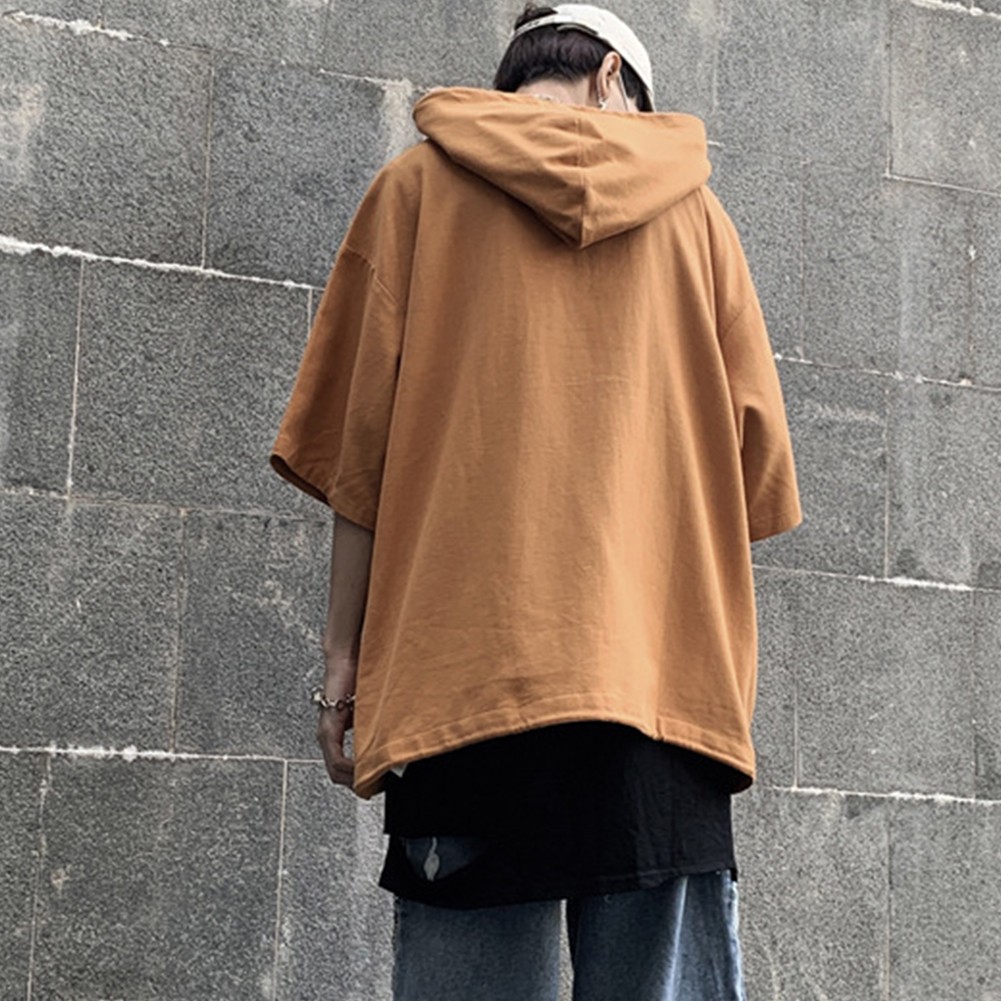 Men's Relaxed Fit Hoodie T Shirt Perfectly Suited For Urban Lifestyle Needs - Picture 20 of 48
