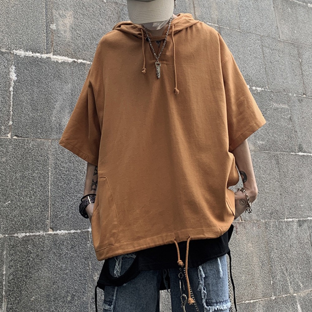Men's Relaxed Fit Hoodie T Shirt Perfectly Suited For Urban Lifestyle Needs - Picture 15 of 48