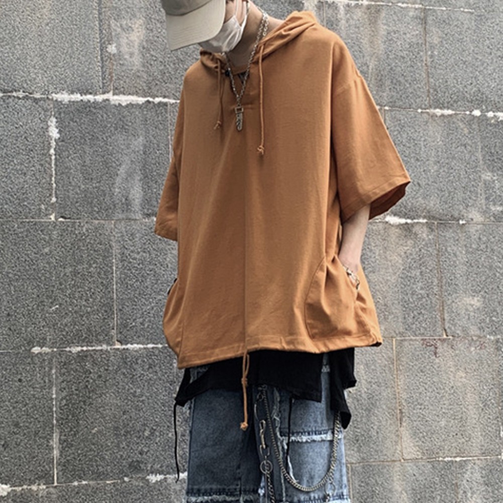 Men's Relaxed Fit Hoodie T Shirt Perfectly Suited For Urban Lifestyle Needs - Picture 21 of 48