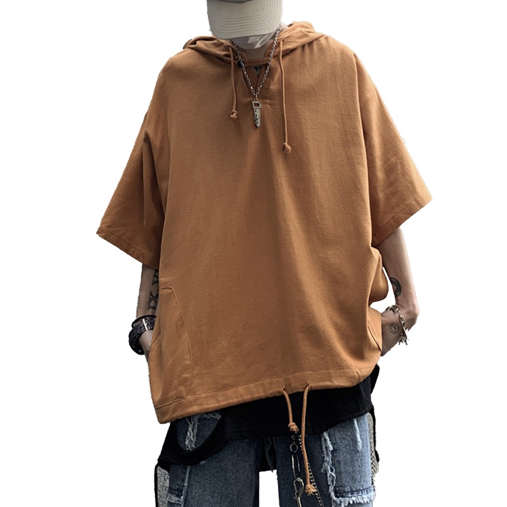 Men's Relaxed Fit Hoodie T Shirt Perfectly Suited For Urban Lifestyle Needs - Picture 13 of 48