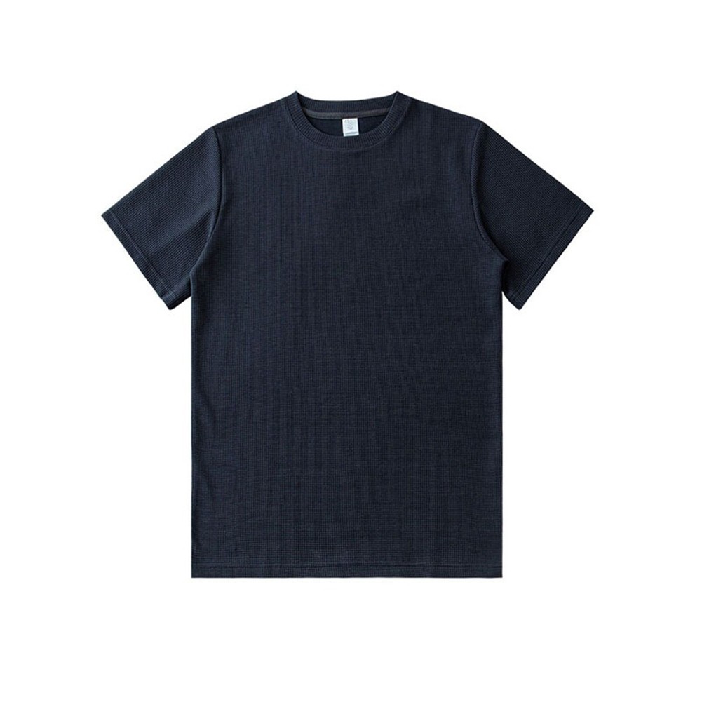 Activewear Mens Waffle Tee with Crew Neck and Short Sleeves for Everyday Use