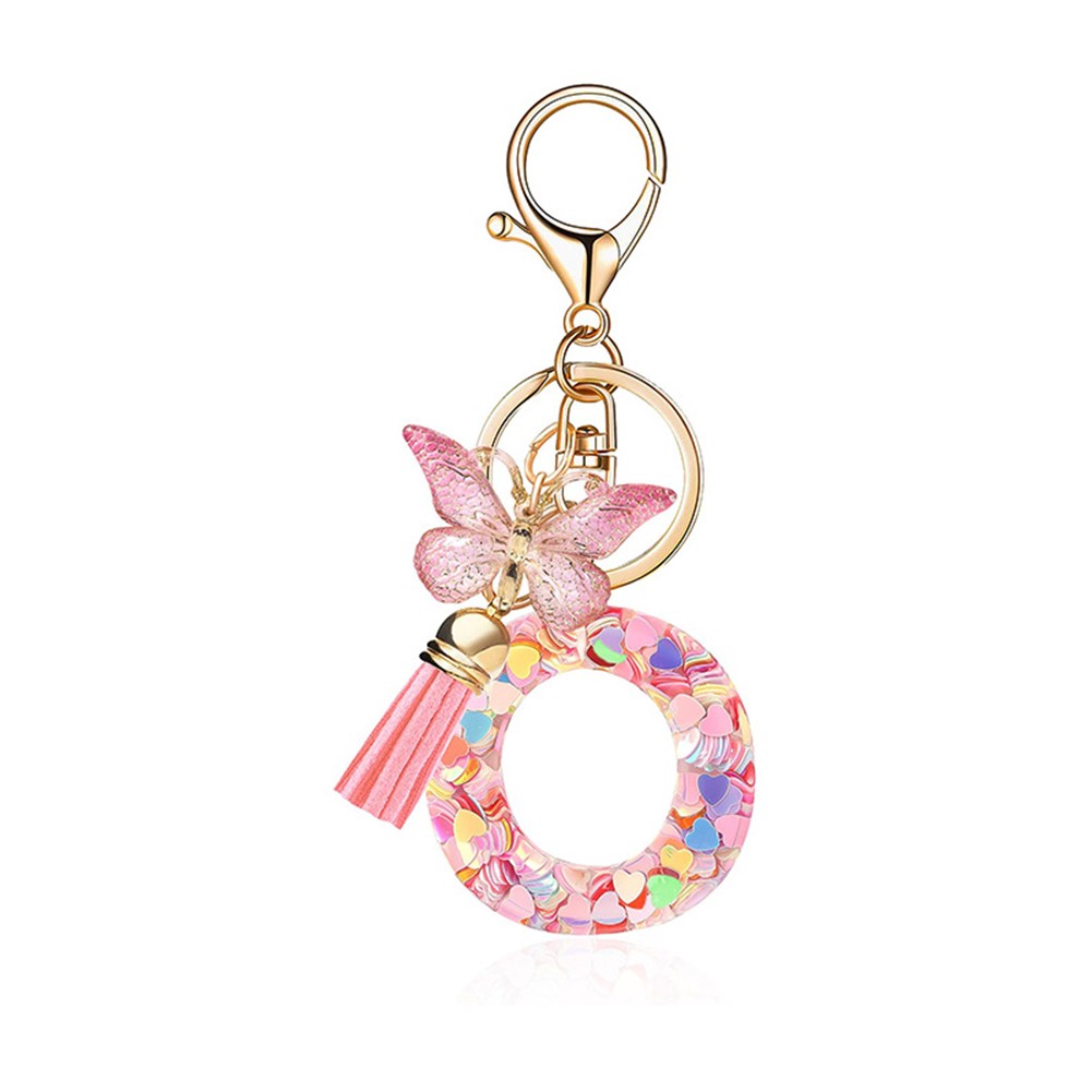 Dazzling Pink Keychain Accessory With Enchanting Butterflies & Glitters - Picture 39 of 50