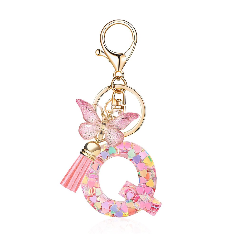 Dazzling Pink Keychain Accessory With Enchanting Butterflies & Glitters - Picture 41 of 50