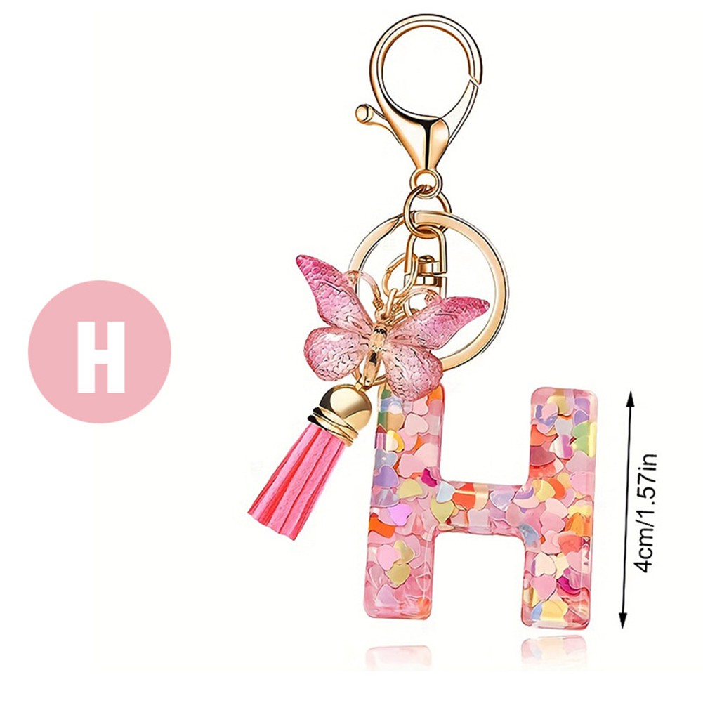 Dazzling Pink Keychain Accessory With Enchanting Butterflies & Glitters - Picture 32 of 50