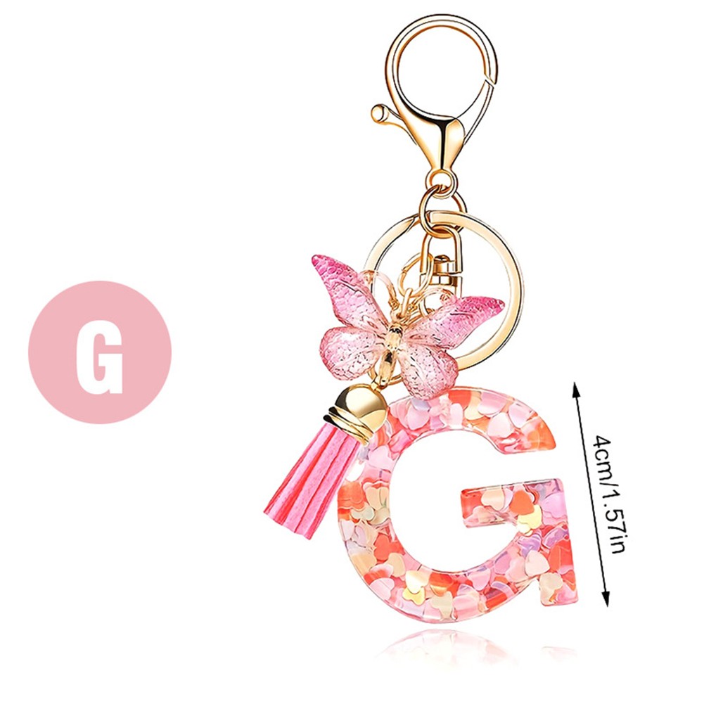 Dazzling Pink Keychain Accessory With Enchanting Butterflies & Glitters - Picture 31 of 50