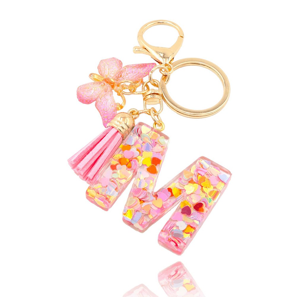 Dazzling Pink Keychain Accessory With Enchanting Butterflies & Glitters - Picture 37 of 50