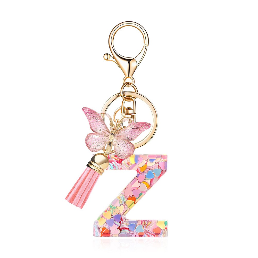 Dazzling Pink Keychain Accessory With Enchanting Butterflies & Glitters - Picture 50 of 50
