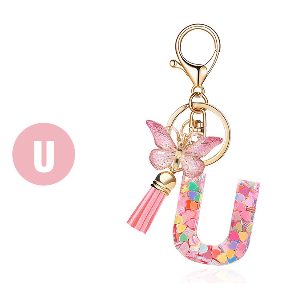 Dazzling Pink Keychain Accessory With Enchanting Butterflies & Glitters - Picture 45 of 50