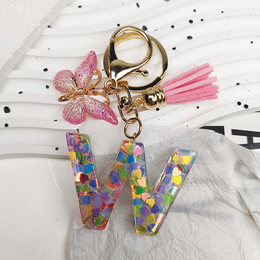 Dazzling Pink Keychain Accessory With Enchanting Butterflies & Glitters - Picture 47 of 50