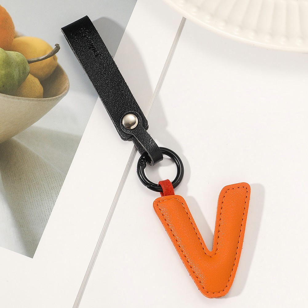 Delightful 26 Letter Leather Keychain Pendant to Add Charm to Your Accessories - Picture 34 of 38