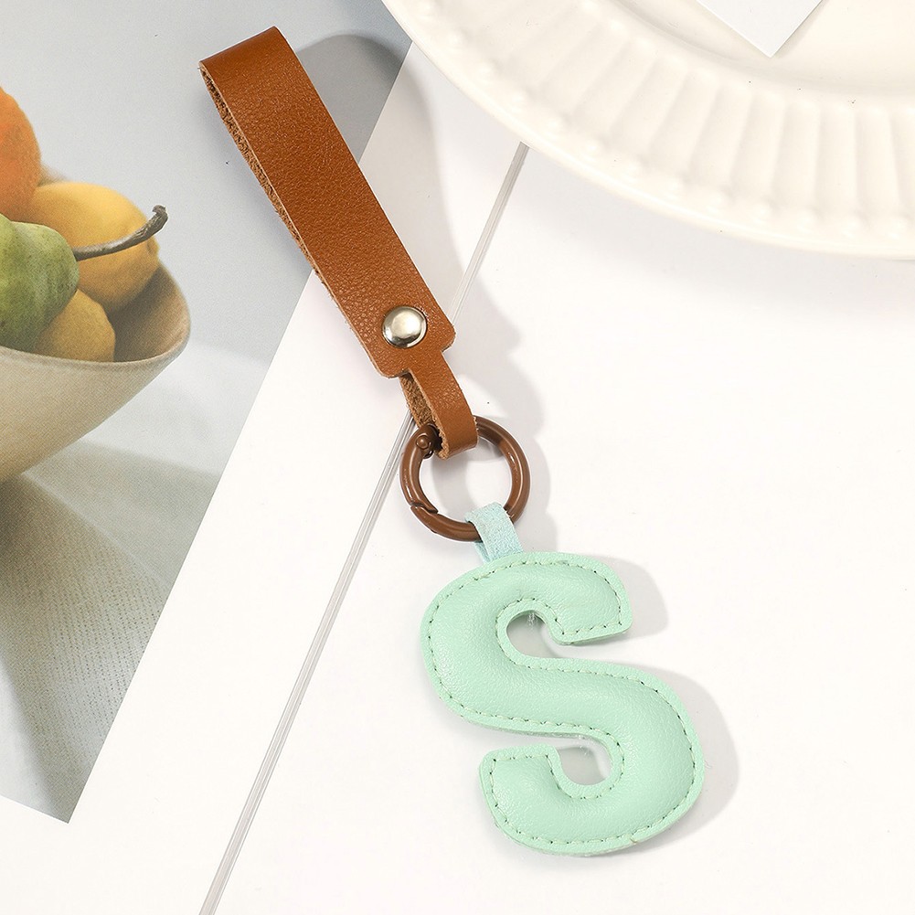 Delightful 26 Letter Leather Keychain Pendant to Add Charm to Your Accessories - Picture 31 of 38