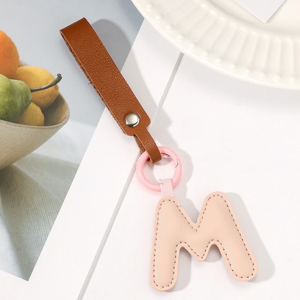 Delightful 26 Letter Leather Keychain Pendant to Add Charm to Your Accessories - Picture 25 of 38