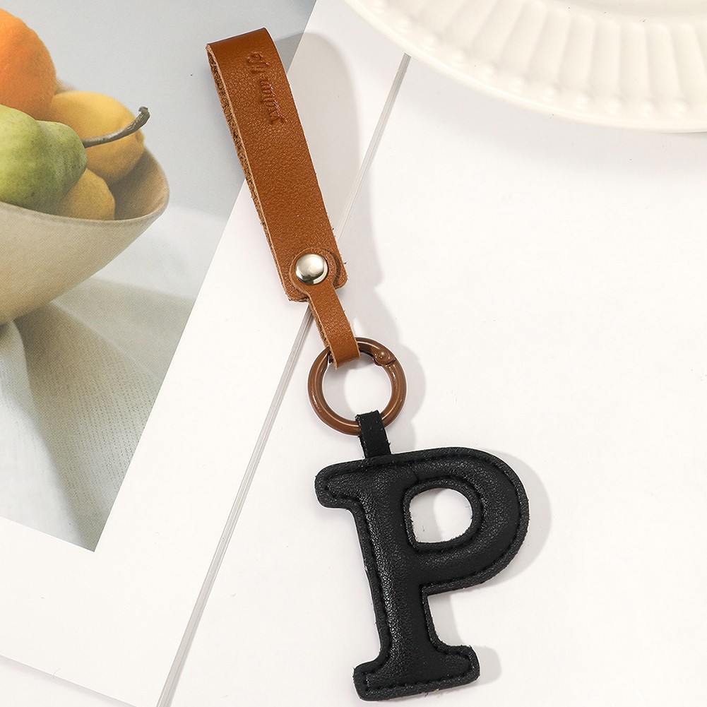 Delightful 26 Letter Leather Keychain Pendant to Add Charm to Your Accessories - Picture 28 of 38