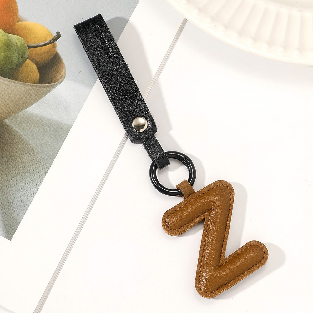 Delightful 26 Letter Leather Keychain Pendant to Add Charm to Your Accessories - Picture 38 of 38