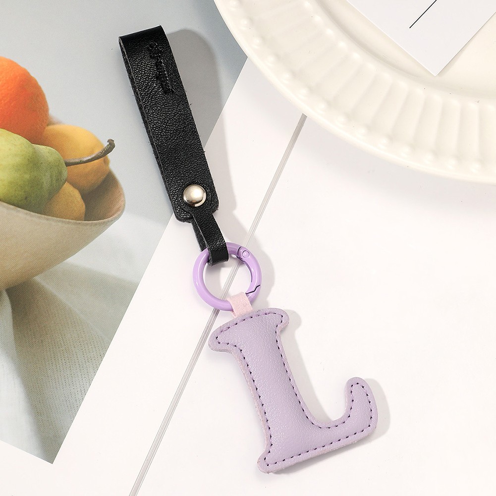 Delightful 26 Letter Leather Keychain Pendant to Add Charm to Your Accessories - Picture 24 of 38