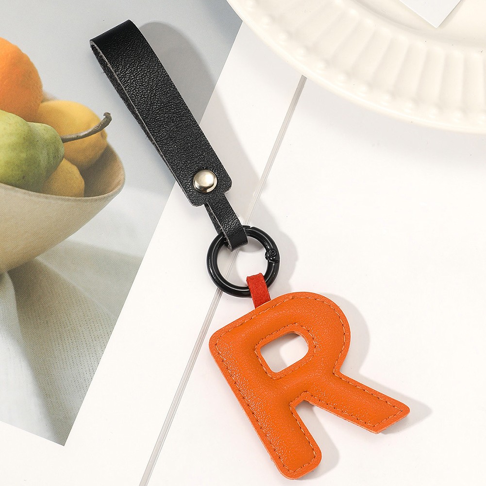 Delightful 26 Letter Leather Keychain Pendant to Add Charm to Your Accessories - Picture 30 of 38