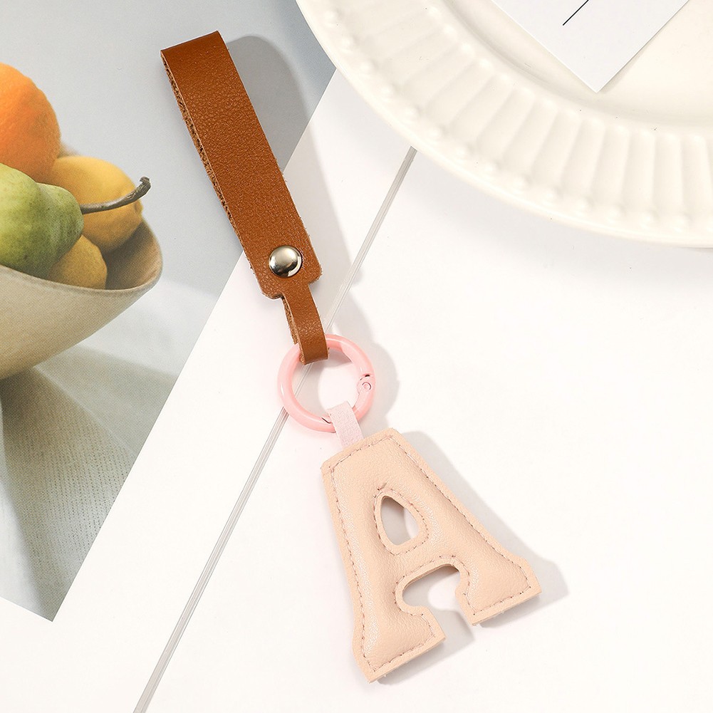 Delightful 26 Letter Leather Keychain Pendant to Add Charm to Your Accessories - Picture 13 of 38