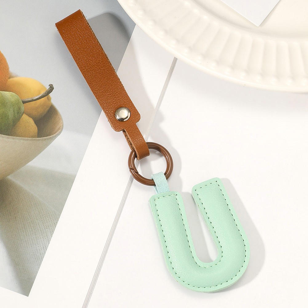 Delightful 26 Letter Leather Keychain Pendant to Add Charm to Your Accessories - Picture 33 of 38