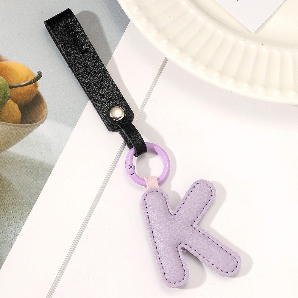 Delightful 26 Letter Leather Keychain Pendant to Add Charm to Your Accessories - Picture 23 of 38