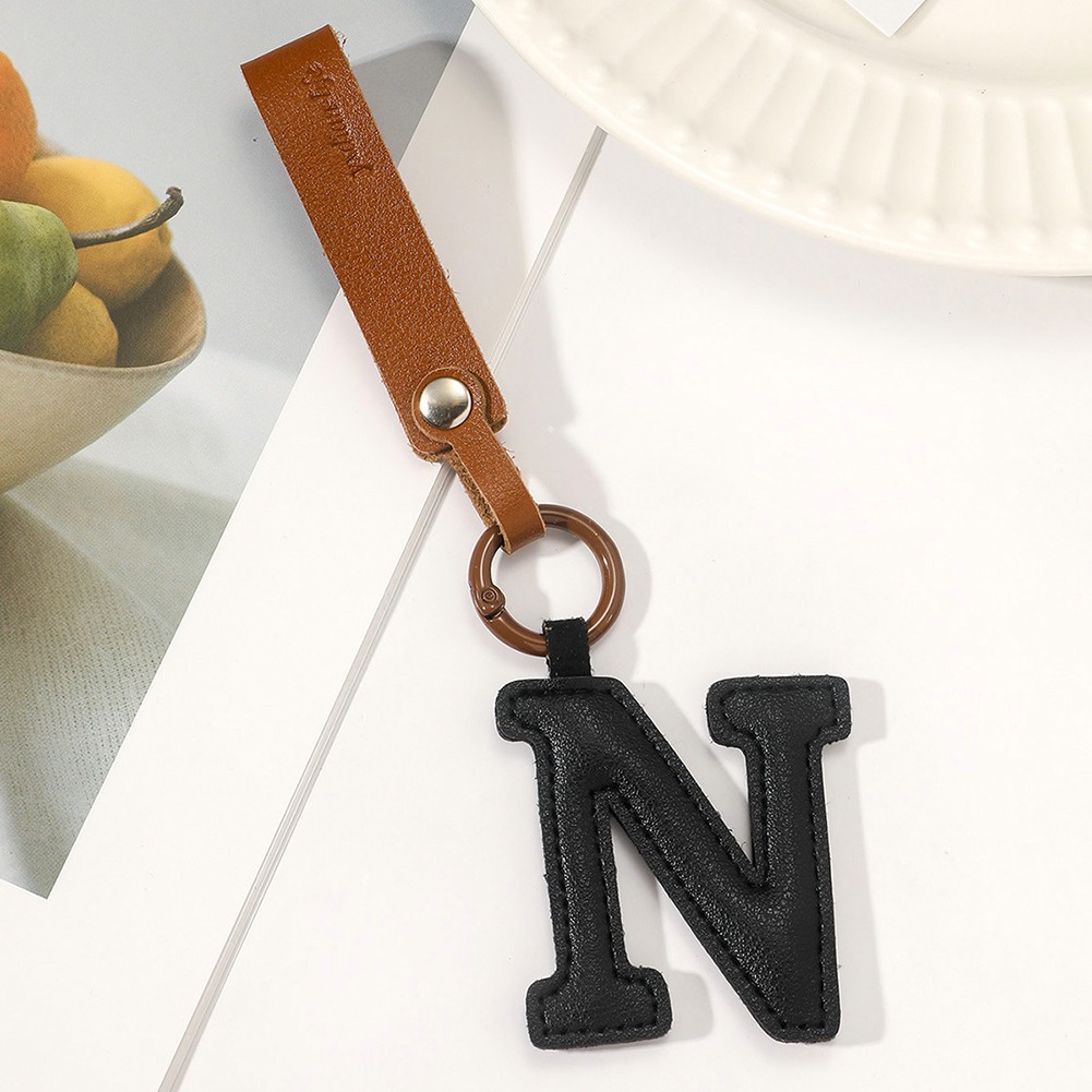 Delightful 26 Letter Leather Keychain Pendant to Add Charm to Your Accessories - Picture 26 of 38