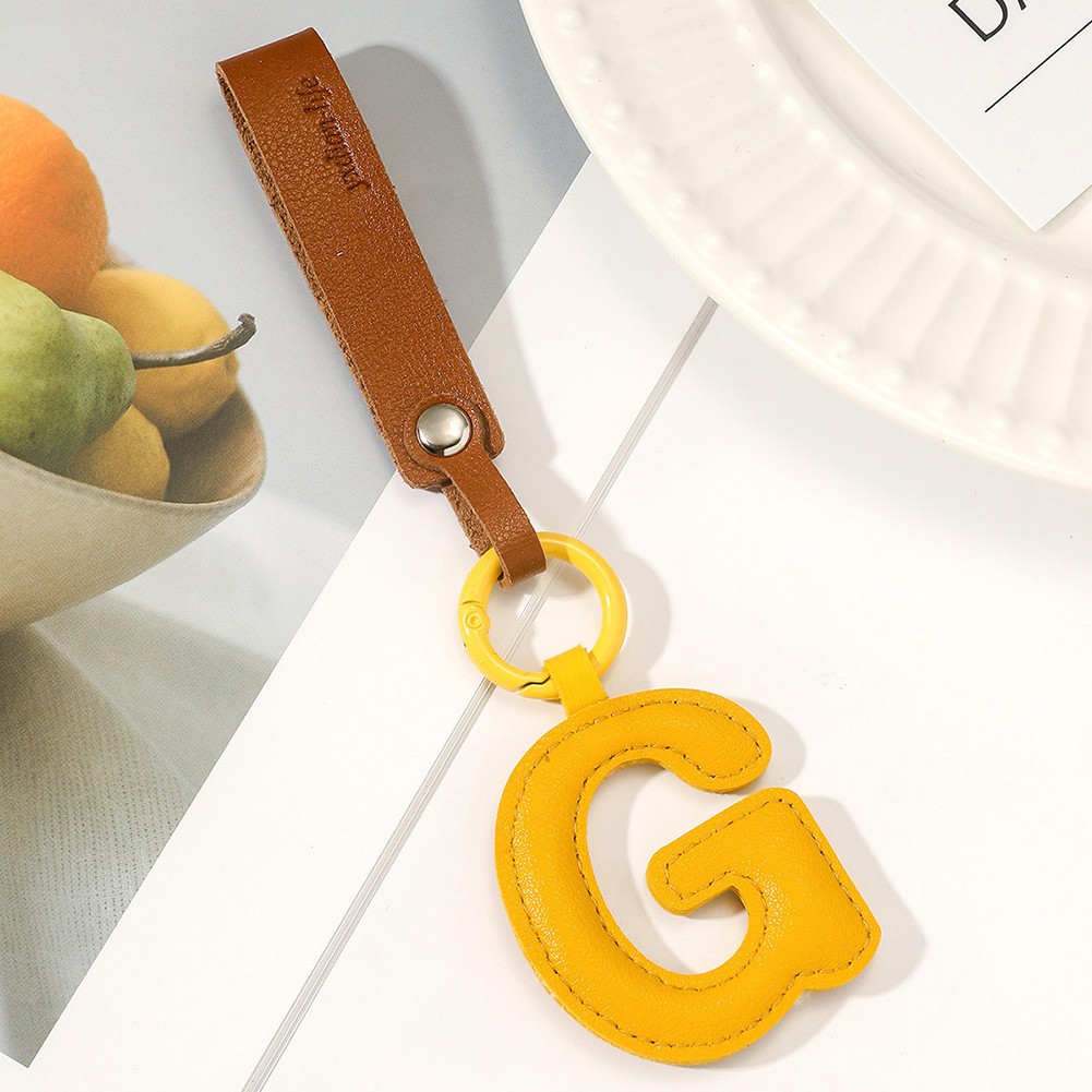 Delightful 26 Letter Leather Keychain Pendant to Add Charm to Your Accessories - Picture 19 of 38
