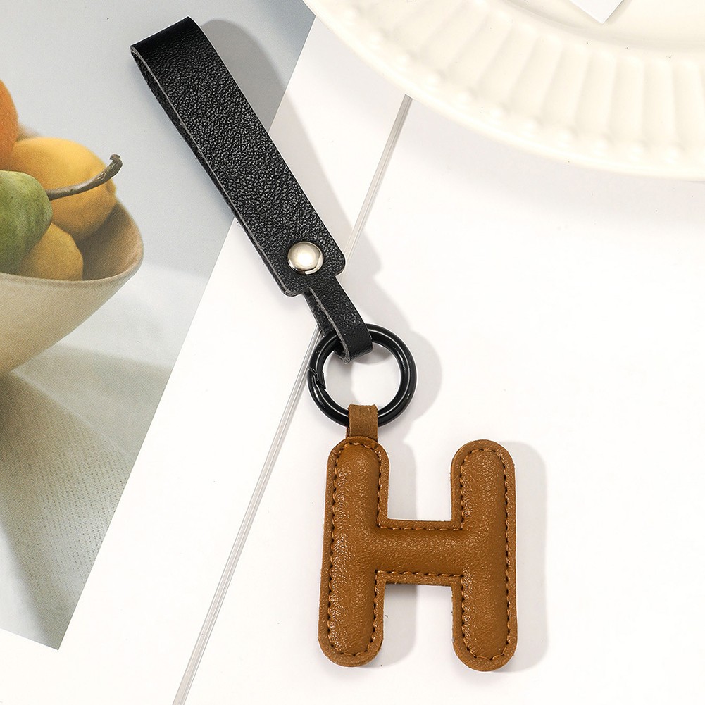 Delightful 26 Letter Leather Keychain Pendant to Add Charm to Your Accessories - Picture 20 of 38