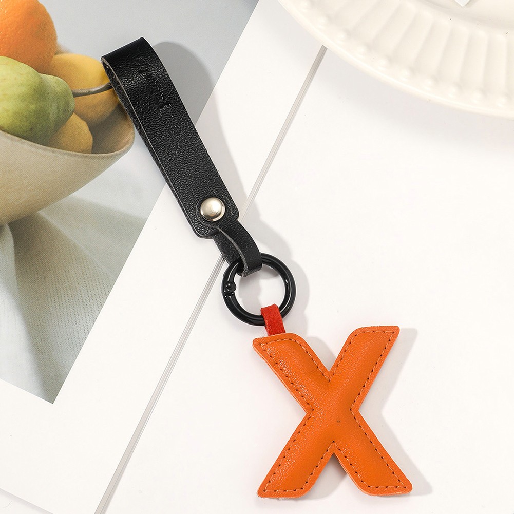 Delightful 26 Letter Leather Keychain Pendant to Add Charm to Your Accessories - Picture 36 of 38